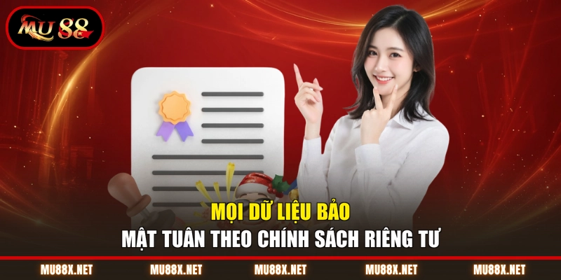 Mọi dữ liệu bảo mật tuân theo chính sách riêng tư